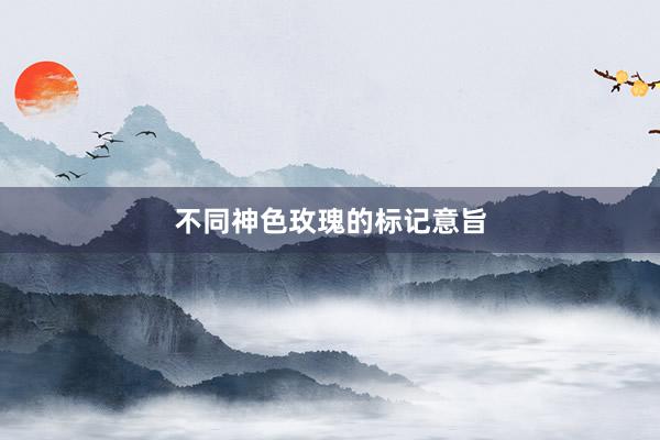 不同神色玫瑰的标记意旨